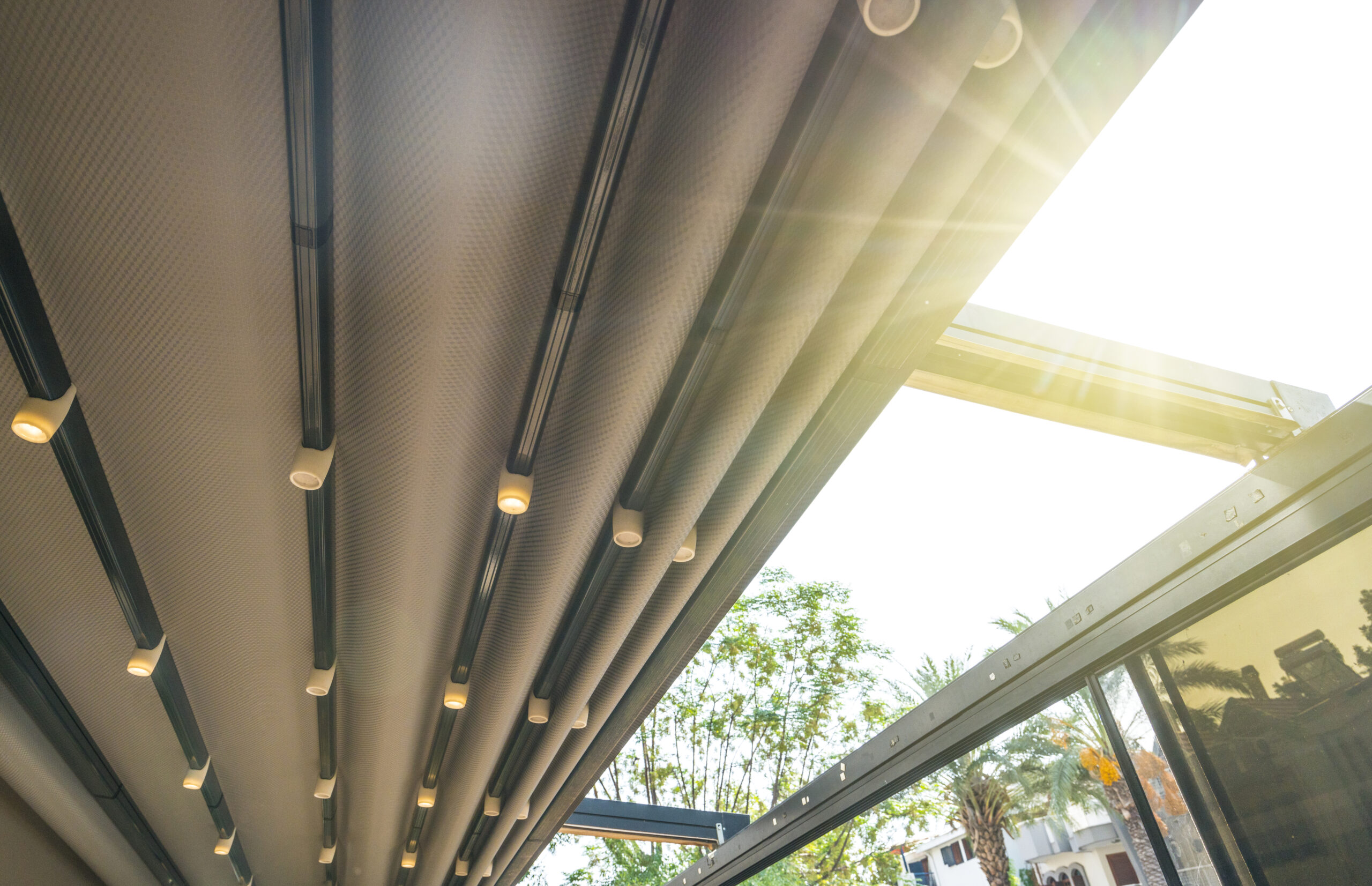 Awning over balcony